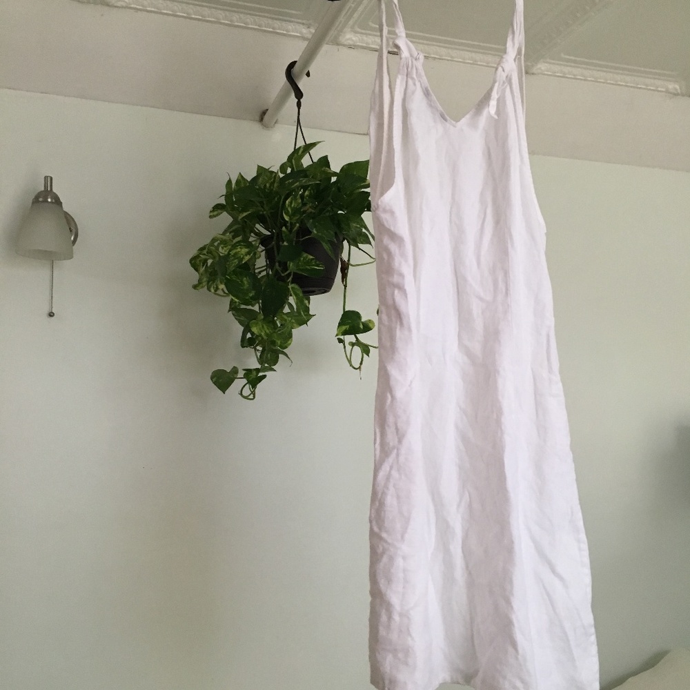 maxi linen dress